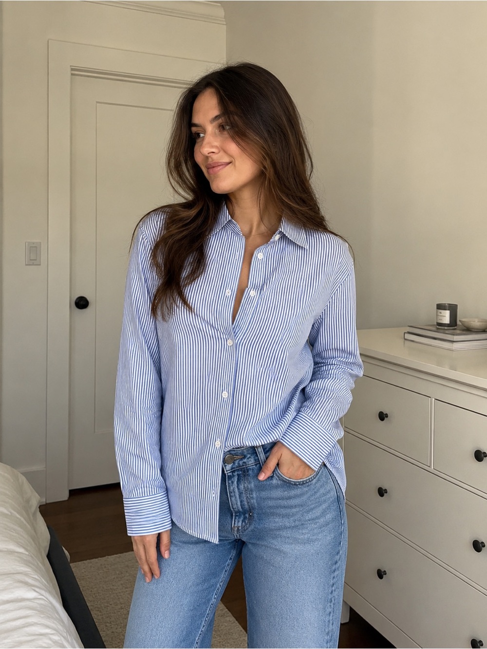 Gap Blue&White Striped Shirt